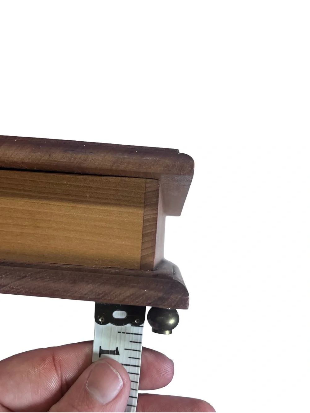 Handcrafted Ron Seese Signed Wood Keepsake Box Footed Custom Jewelry Trunk WV